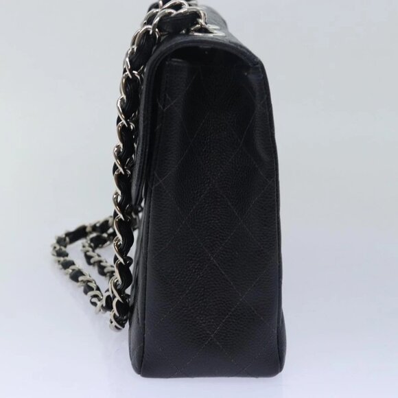 CHANEL Matelasse30 Turn Lock Chain Shoulder Bag Calf Skin Black CC Auth ar11... - Picture 5 of 15
